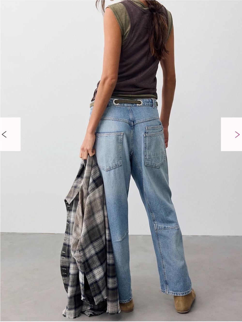Free People We The Free Moxie Pull-On Barrel Jeans - Picture 3 of 11